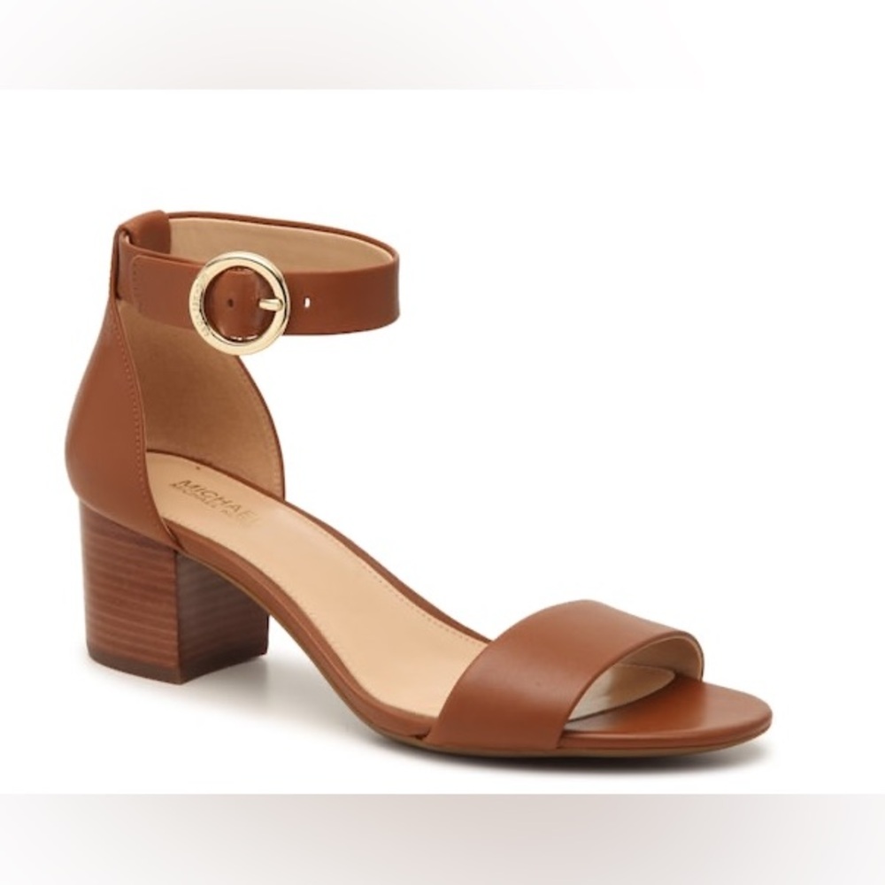 Michael Kors Lena mid stacked heel sandal, size 8 in Good condition